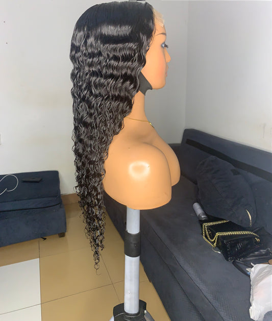 22-Inch Closure Wig – Gorgeous Deep Waves, Natural Look