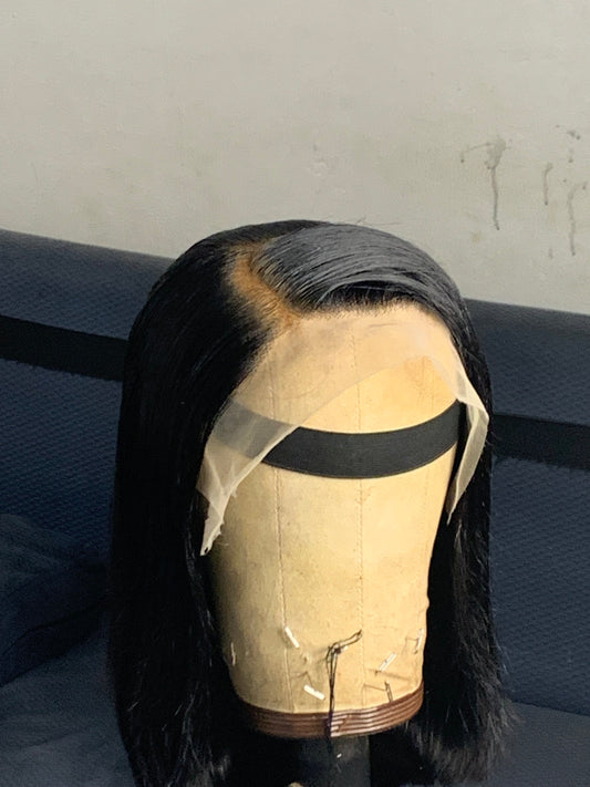 11-Inch Frontal Wig – Smooth, Natural-Looking Black Hair