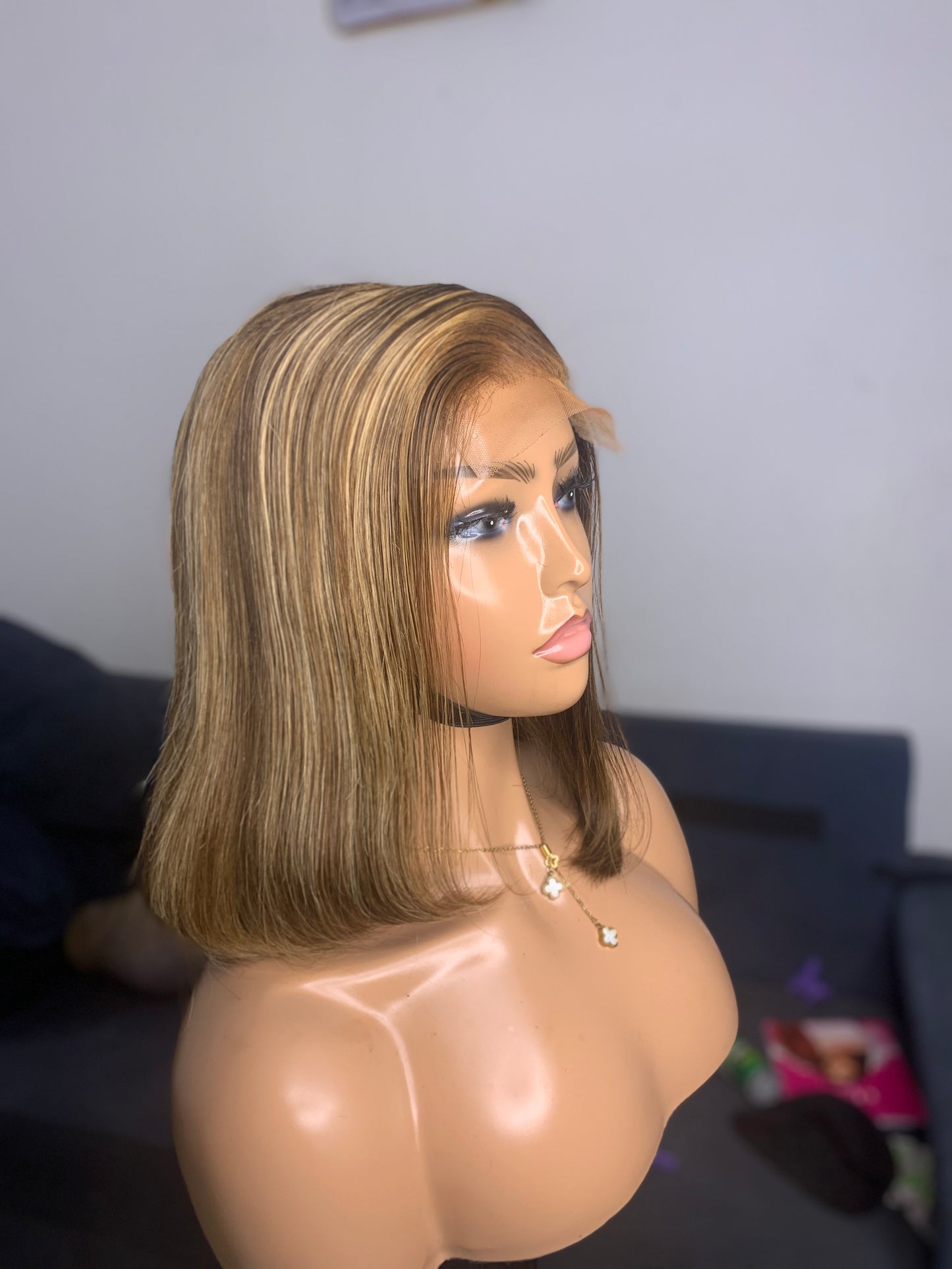 Highlighted 11inches Closure wig |100% Human Hair