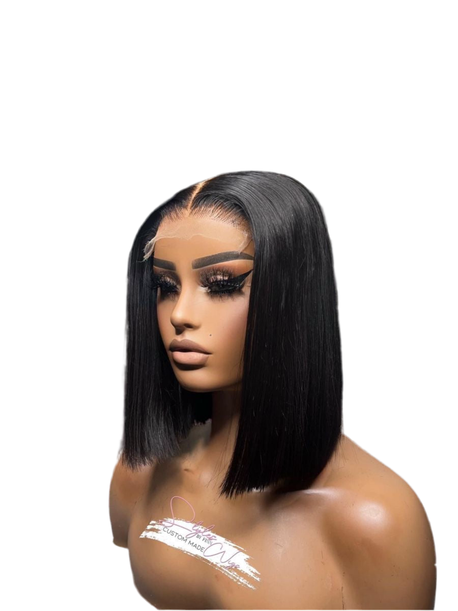 12-Inch Straight Closure Wig – Natural Look, Easy Styling