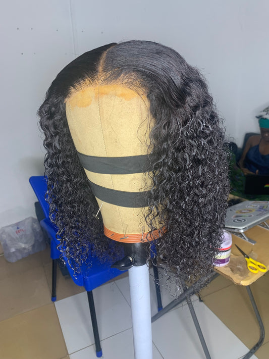 Wet Curls 12-Inch Wig with Closure – Bouncy, Silky, and Full