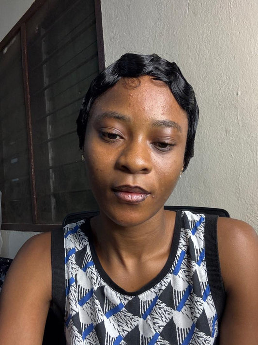 Finger wave-Human hair wig