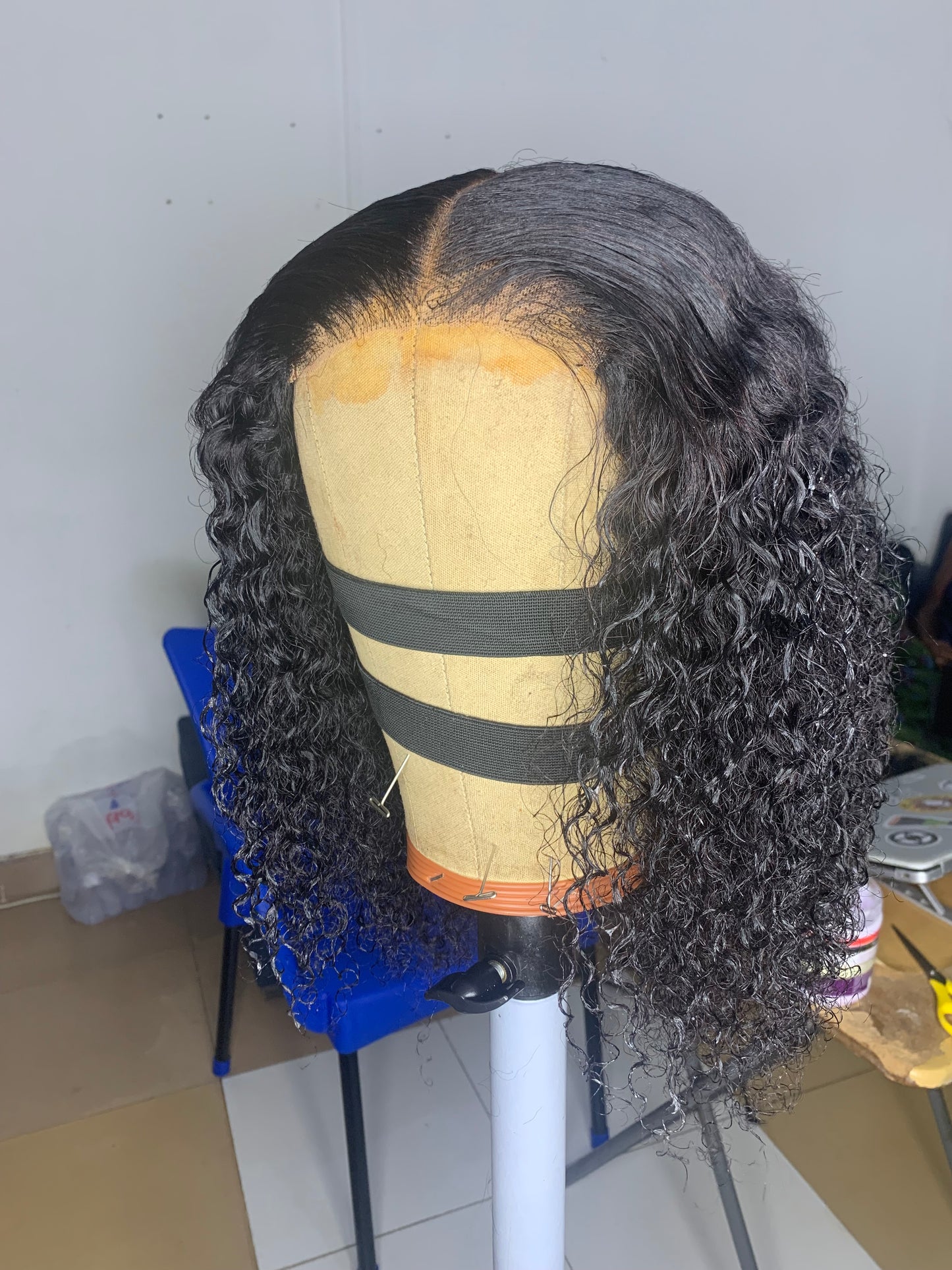 Wet Curls 12-Inch Wig with Closure – Bouncy, Silky, and Full