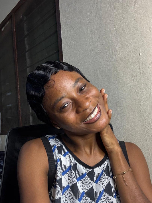 Finger wave-Human hair wig