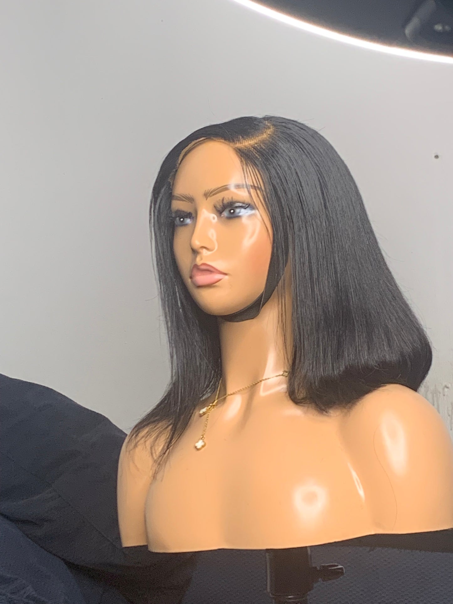 11-Inch Frontal Wig – Smooth, Natural-Looking Black Hair